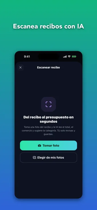 Escanear un recibo en CadaPeso